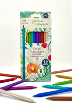 Карандаши цветные с ароматом розы Fine Line Special 12 цветов
