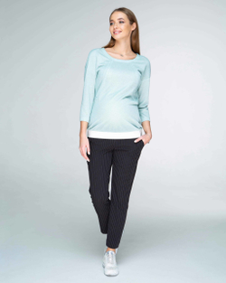 Черные укороченные брюки для беременных Melani