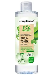 Miselyar su \ Мицеллярная вода-тоник Compliment Ecomania 2 в 1 на основе центеллы 400мл