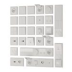 Накладка для розетки Schuko с крышкой, 16A 250 В~, белый, серия R98