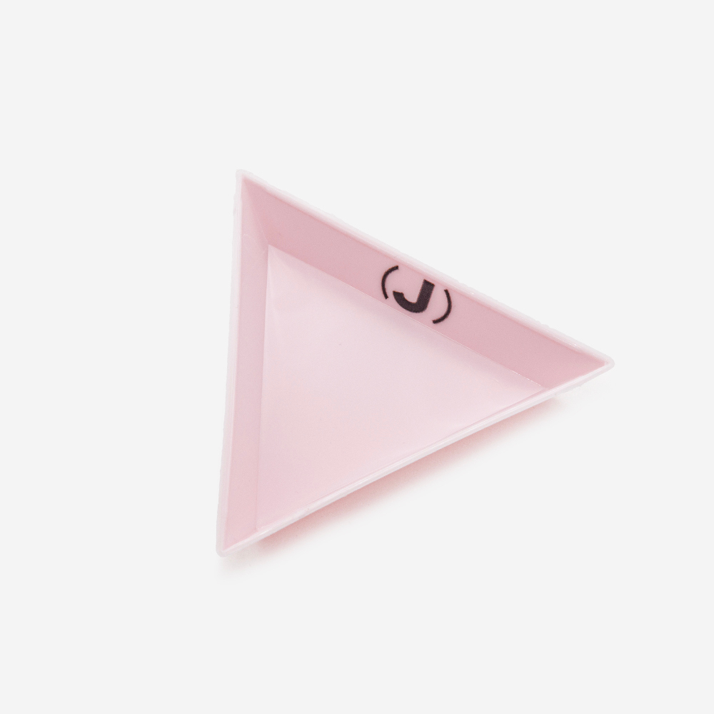 Треугольный лоток для работы с бусинами и фурнитурой, розовый, 6см, пластик