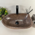 Раковина из речного камня RS-65527 50*32*16 0856