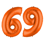 Шар фольгированный Цифра 9 101 см (Оранжевый)