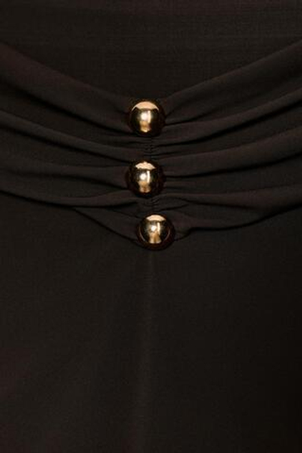 ZARA ДЛИННОЕ ПЛАТЬЕ СО СБОРКАМИ, ТЕМНЫЙ ХАКИ