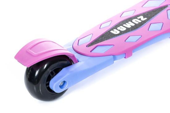 Самокат трехколесный со светящимися колесами Micar Zumba 2022 розовый