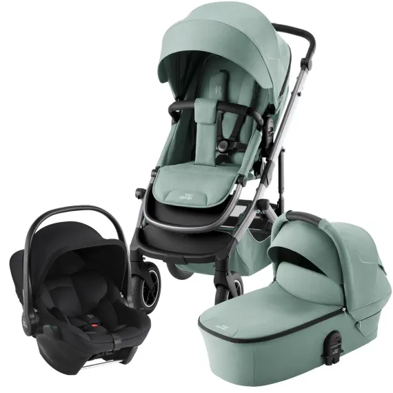Коляска 3 в 1 Britax Roemer Smile 5Z Jade Green + Автокресло Baby-Safe Core Space Black