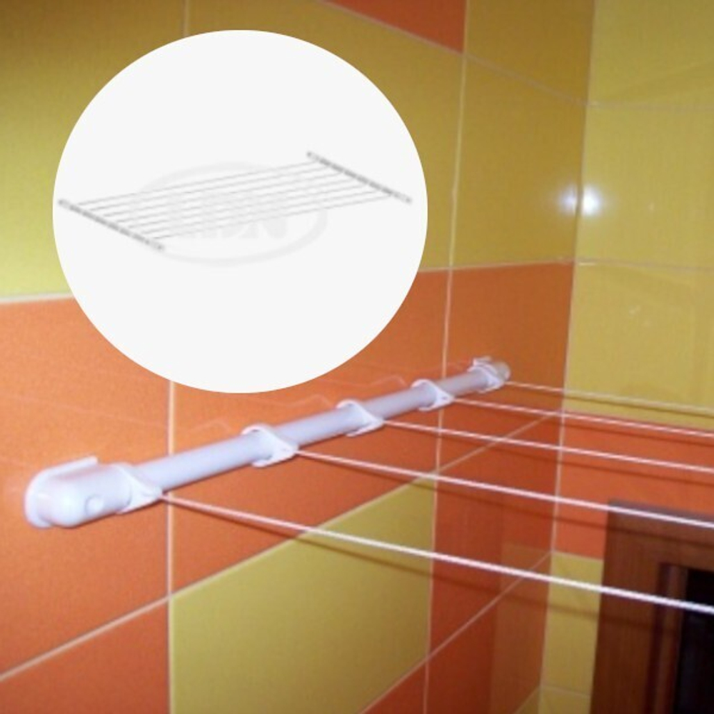 Сушилка для белья настенная передвижная "Джаз" 7 линий, в пленке