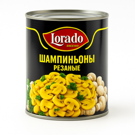 Шампиньоны резаные Lorado 400 гр