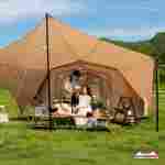 Пневмокаркасная палатка «Летний Уют» 3,8×3,8×2,5 м — семейная, кемпинговая из ПВХ