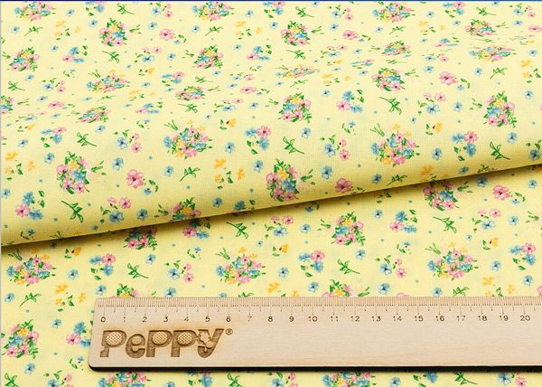Ткань для пэчворка Peppy Нежная история, отрез 50х55 см, 146 г/м², НИ-09 желтый, Peppy