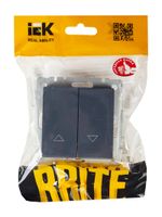 BRITE Выключатель жалюзи 10А ВС10-1-5-БрМ маренго IEK