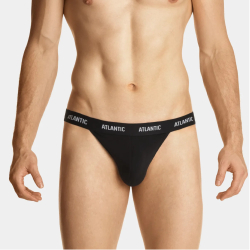 Мужские трусы джоки черные ATLANTIC Jock Strap MP-1571
