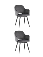 Стул Венера вращающийся велюр серый 2 шт