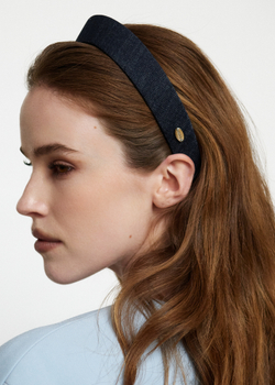 Кокошник XS из серой джинсы