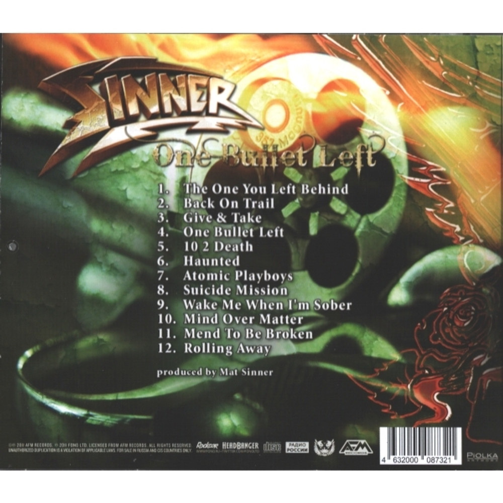 Sinner / One Bullet Left (RU)(CD)