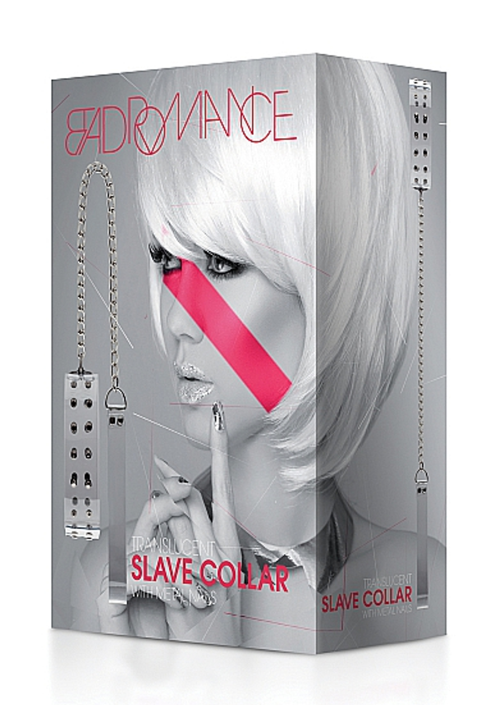 Прозрачный ошейник с заклепками (Цвет: прозрачный)