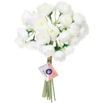 Цветы искусственные «Нежные пионы» букет 9шт 27 голов 30см белые