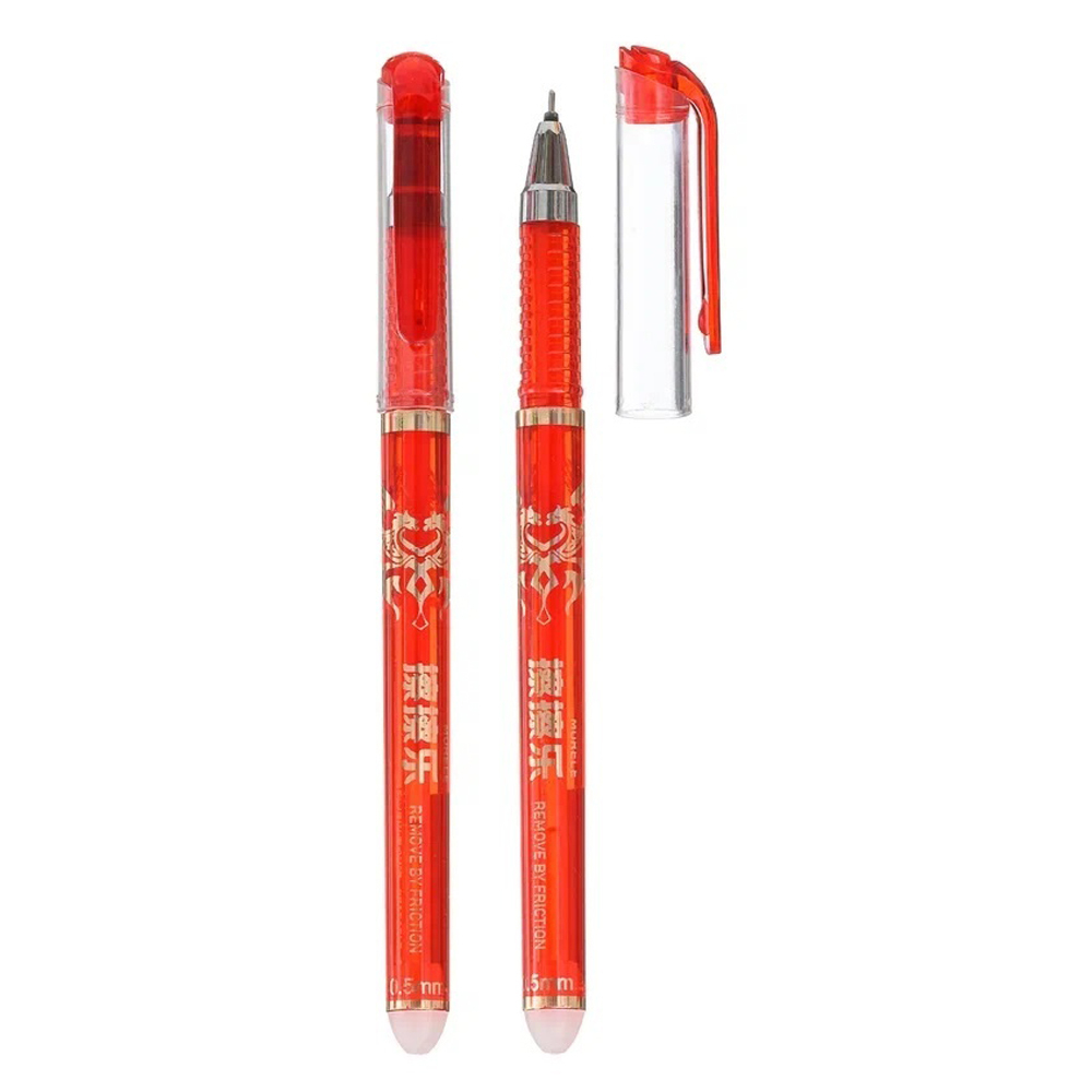 Ручка гелевая, пиши-стирай, Basir, красные чернила, серия "CLASSIC", 12 шт