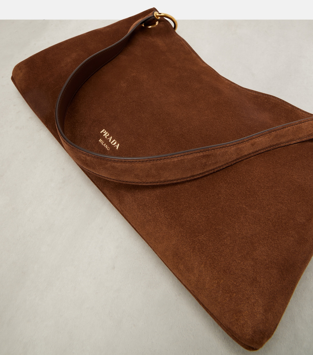 Сумка Prada Etude Large Suede Shoulder "Cocoa Brown"