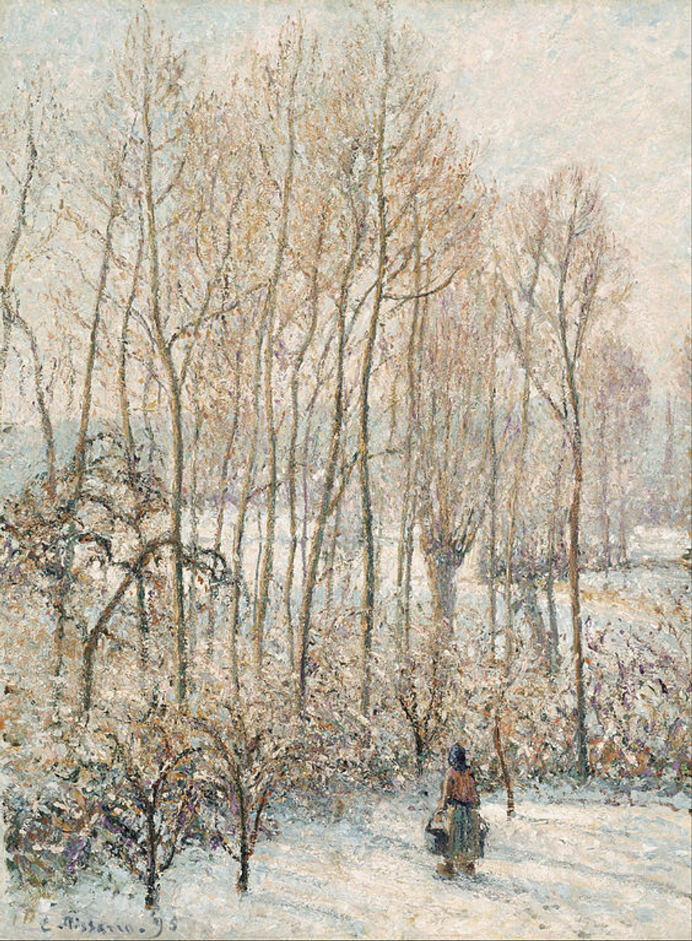 Solnechnyj svet na snegu. Erani, Pissarro K., kartina dlya interera (reprodukciya) stene.ru