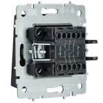 BRITE Выключатель 2-клавишный с индикацией для отелей 10А ВС10-2-9-БрГ графит IEK