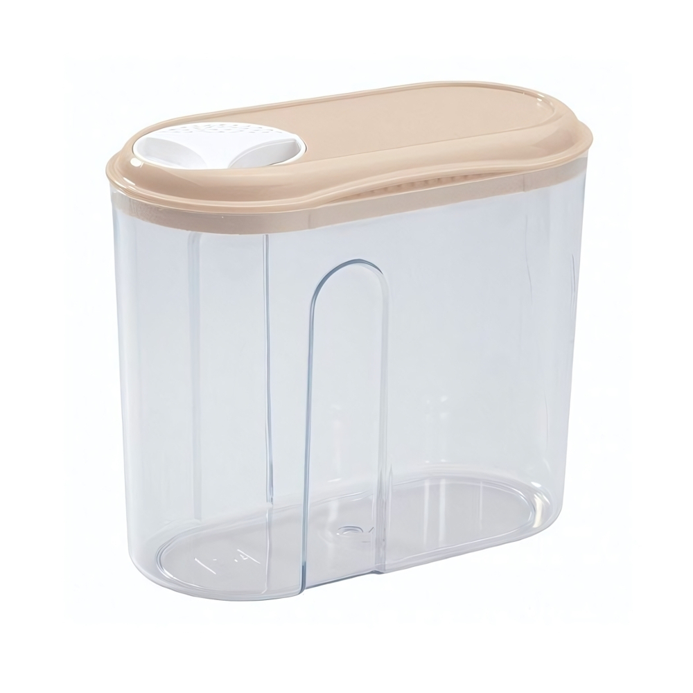 Ёмкость для сыпучих продуктов с дозатором 1л (бежевый)