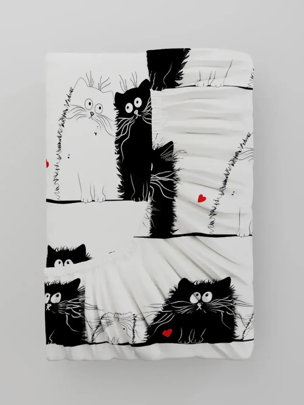 Простынь на резинке "Tomcat" 90х200 см Сказка сатин