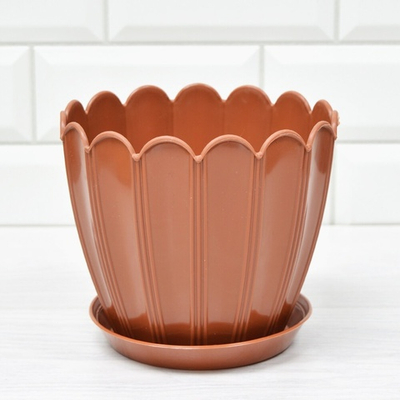 Кашпо Хризантема 2,1л, цвет в ассортименте