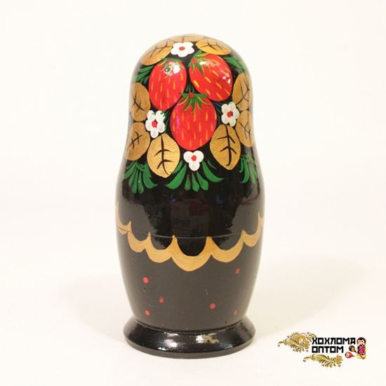 LHM10139 Матрешка "Хохлома с бабочкой" 5 кукольная, Хохлома