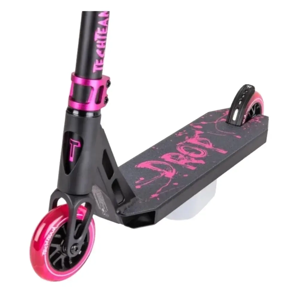 Трюковой самокат Tech Team Drop - 2021 Pink (Черный с розовыми колесами)
