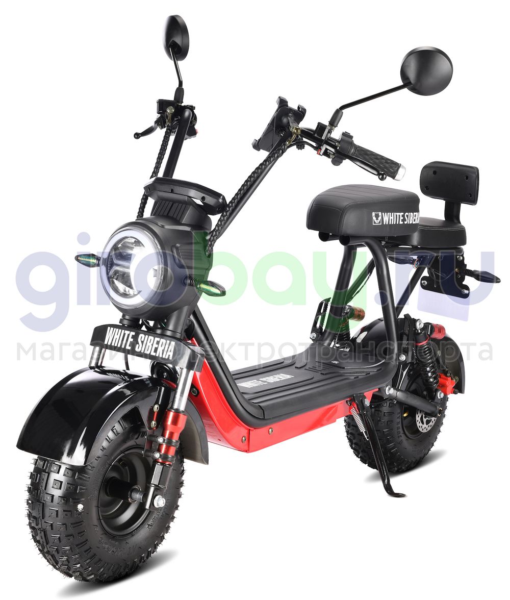 Электроскутер WHITE SIBERIA MINI R 1200w 2.0 - Черный фото 25 фото №27