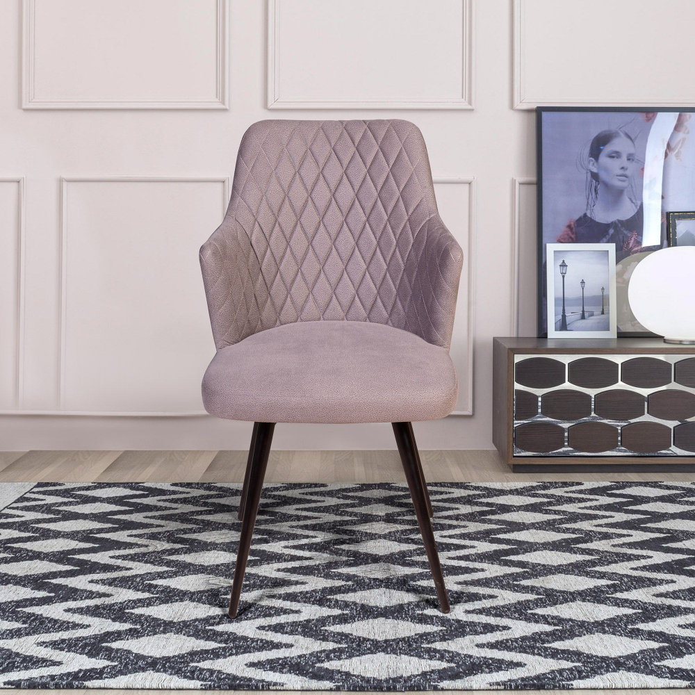 Стул поворотный на 90 градусов, функция возврата, антишум Hunt ромб, бархат пепельно-бежевый 25 / чёрный конус