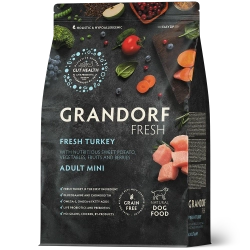 Grandorf Fresh, Fresh Turkey & Adult Mini для собак мелких пород (Свежее мясо индейки с бататом)