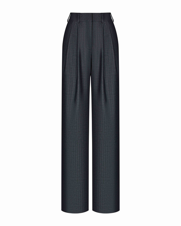 Брюки прямые из костюмной ткани