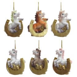 GAEM Фигурка декоративная подвесная "Лошадка", L5 W3 H7,5 см, 6в.