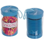 Резинки для волос детские в тубе 9шт «ЗАБАВА», цвет голубой, d-4см (наклейка Кокетка)