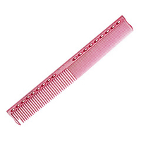 Розовая многофункциональная расческа для стрижки 220мм с линейкой и рельефным обушком Y.S. Park YS-G45 Pink