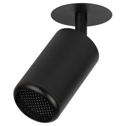 Встраиваемый светильник алюминиевый ЭРА KL106 BK MR16 GU10 черный матовый | Алюминиевые встраиваемые светильники