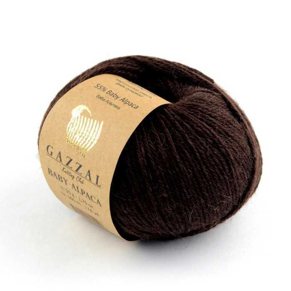 Пряжа GAZZAL Baby Alpaca 50 гр. 160 м цвет 46004 состав: 55% Беби альпака, 45% Шерсть мериноса супервош