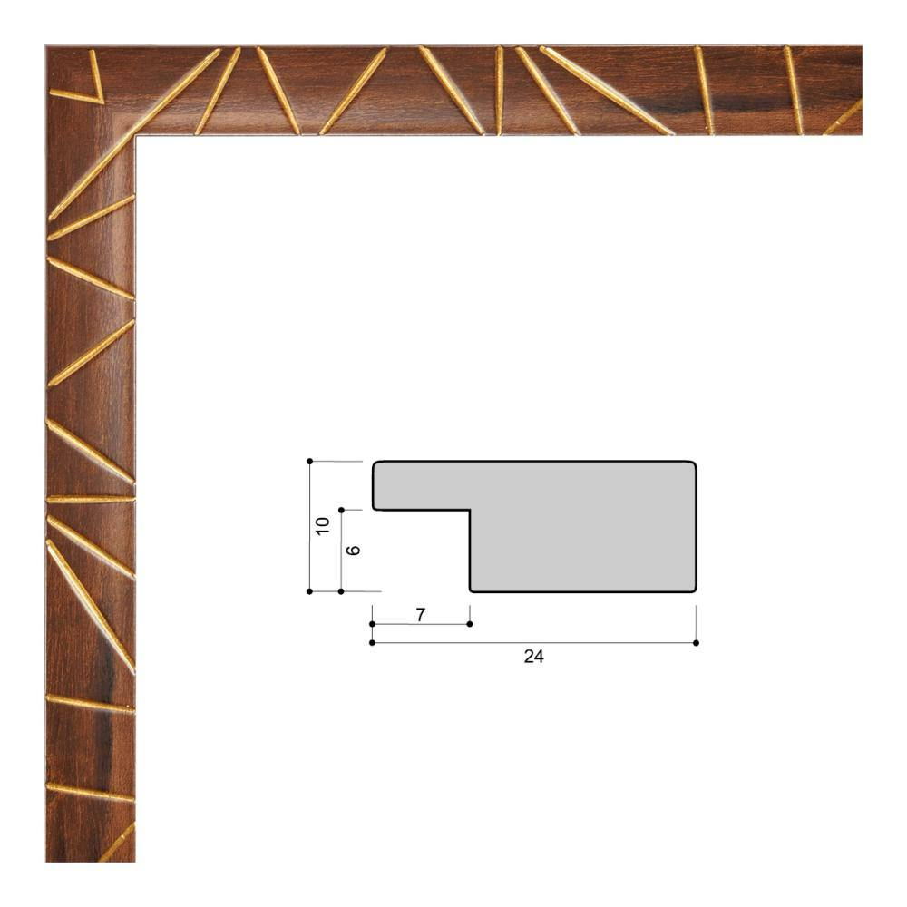 Фоторамка 21х30 см коричневая линии, арт. 2130.734978