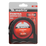 Рулетка Strong,7,5 м х 25 мм,обрезиненный корпус Matrix