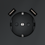 Розетка встраиваемая VOLTUM S70 с заземлением и защитными шторками, 16А, с USB, A+A, (графит)