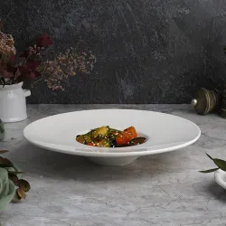 Тарелка глубокая 100 мл d 24/10 см h4 см для пасты белая фарфор P.L. Proff Cuisine [6]