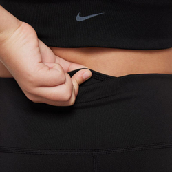 Брюки для девочек Nike Girls One Dri-FIT High-Waisted - черные/ярко-розовые