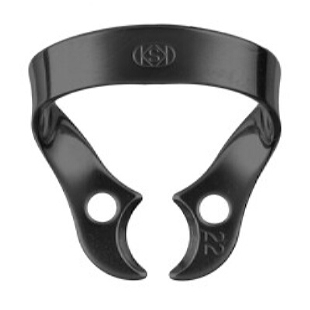 Кламп коффердам №22 черный для премоляров KSK (Dentech, Япония) купить на kofferdam.pro