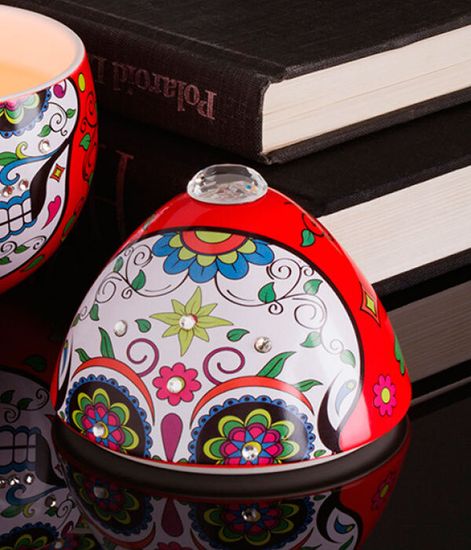 Red skull, свеча Skull collection, Ladenac Milano