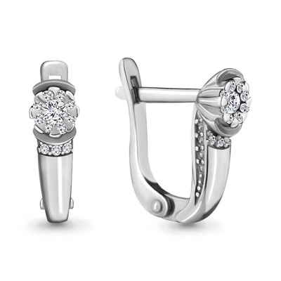 941805 Серьги из Золота с бриллиантами из коллекции "Elegance"