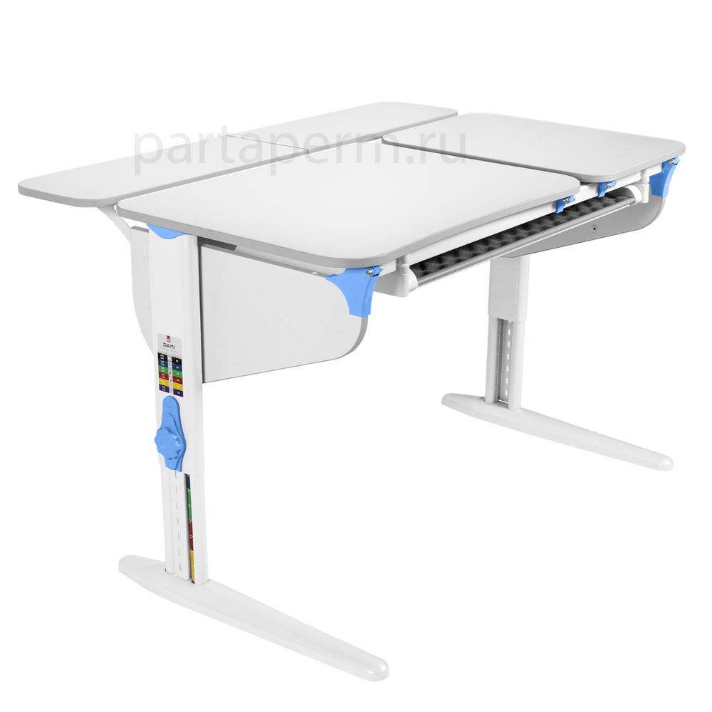 Растущая парта Дэми СУТ 45 с лотком и полками СУТ.45.350 (1200×820 мм)