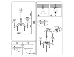 Ambrella Подвесная люстра с абажуром и хрусталем Modern TR4603