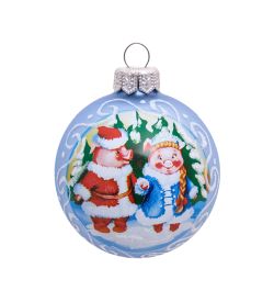 Элита НФШ-1537/1 Ел.украшение Шар «Свинки в костюмах» 65 мм